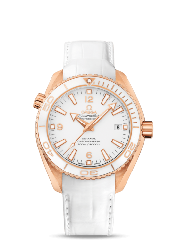 Omega Seamaster Planet Ocean 600M Co-Axial 42 Red Gold / White / Alligator